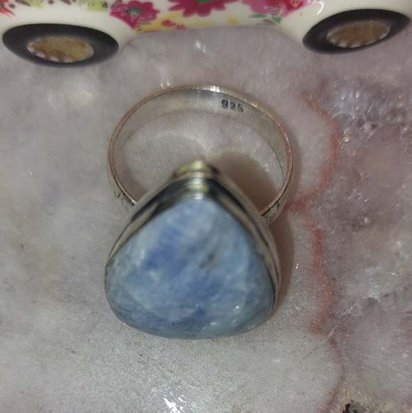Kyanite Teardrop Ring Size 9.25 - Picture 6 of 8